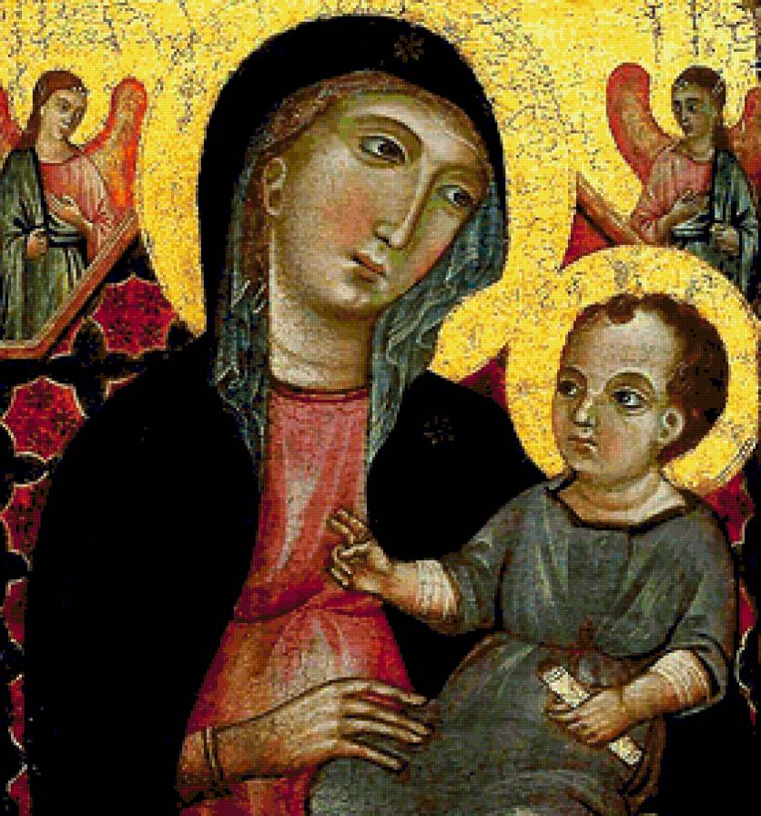 Деодато Орланди. Мадонна с младенцем. - женщина, девушка, икона., святые, мадонна, портрет, люди - предпросмотр