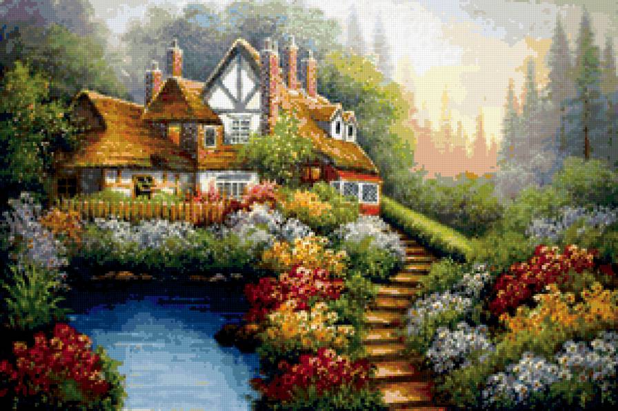 домик - пейзаж - предпросмотр