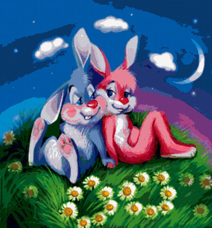 №214888 - для детей, картинка, зайцы - предпросмотр