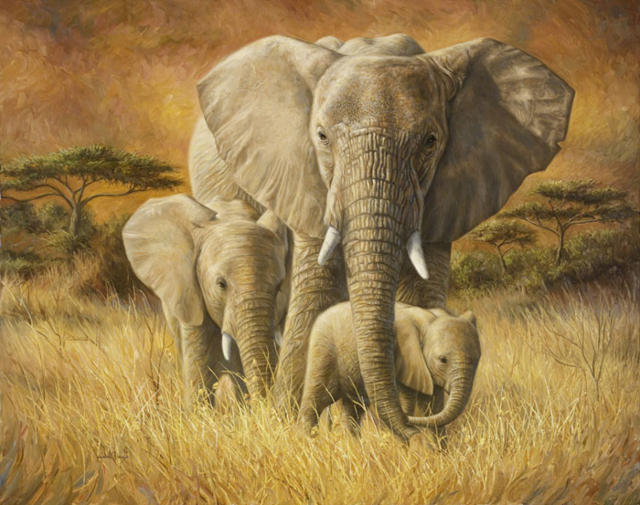 семейство слонов - оригинал