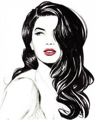 Девушка - монохром, черно-белое, женский образ, она, лицо, женщина, девушка - оригинал