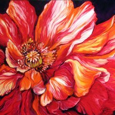 Схема вышивки «Мак»