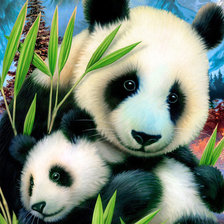 Схема вышивки «панды»