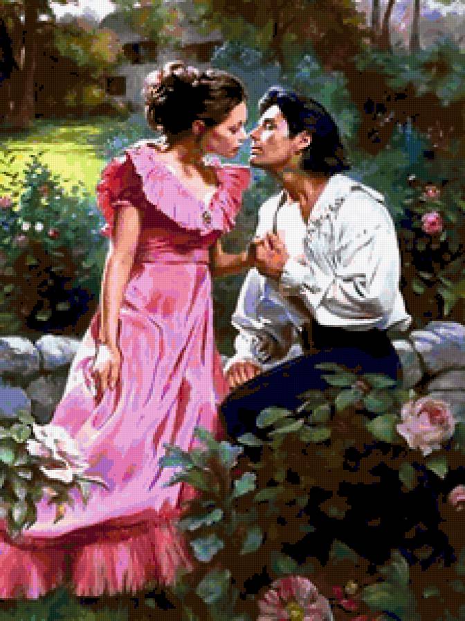 в саду - женщина, мужчина, любовь - предпросмотр