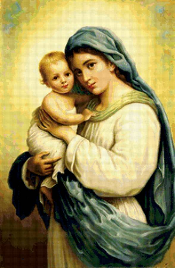 Дева Мария и дитя - религия, иконы, святые, мать, дитя - предпросмотр