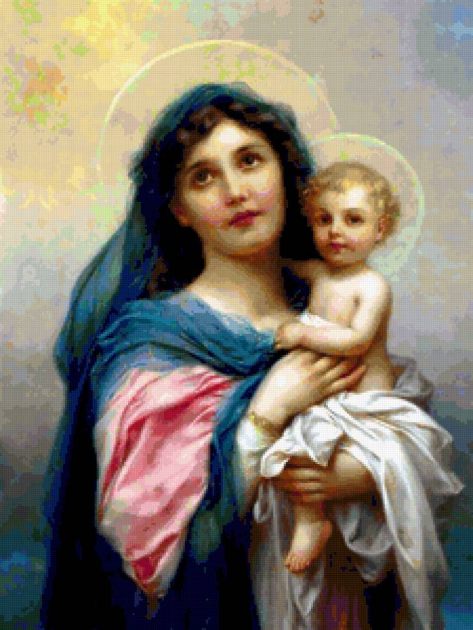 Дева Мария и дитя - живопись, иконы, мать, религия, дитя, святые - предпросмотр