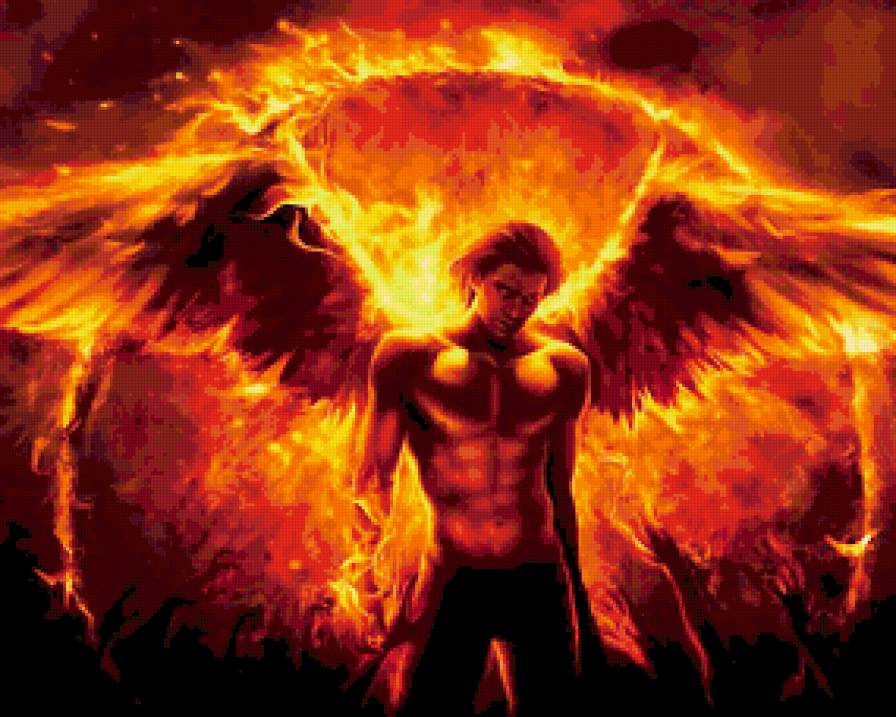 Огненный ангел - мужчина, огненный, ангел - предпросмотр