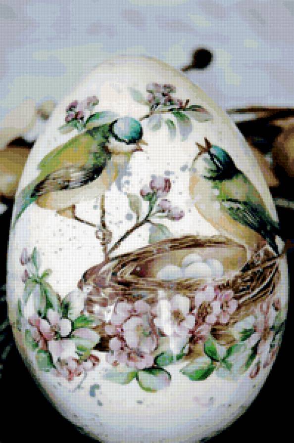 ПАСХА - яйцо, птицы, цветы, пасха, праздники - предпросмотр