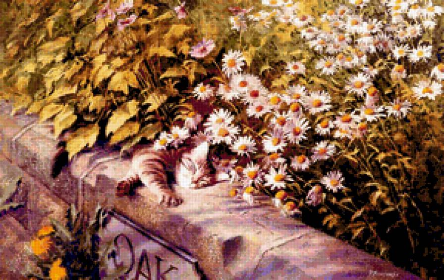 Полуденный сон - животные, коты, природа. - предпросмотр