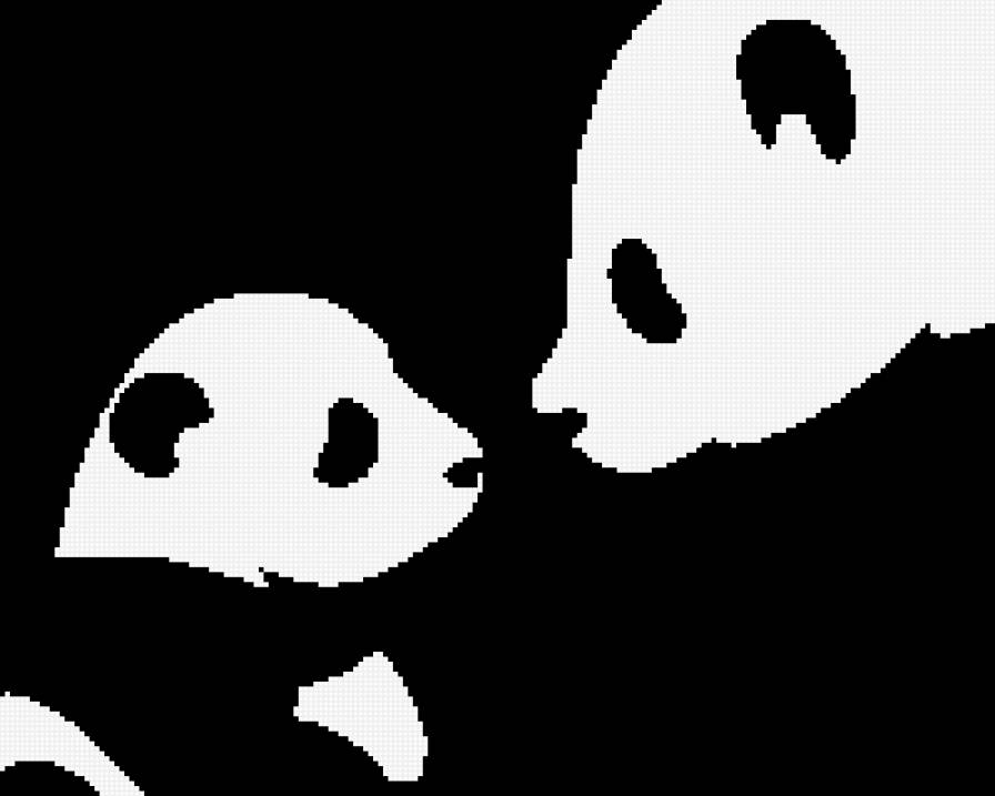 Мама и малыш - черно-белые, панды, семья - предпросмотр
