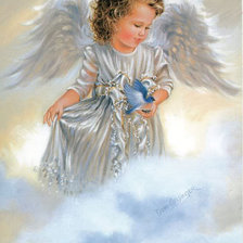 Оригинал схемы вышивки «ангелочек» (№216649)