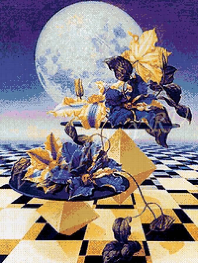 Геометрия и вьюнок - картинка, натюрморт.живопись, абстракция - предпросмотр