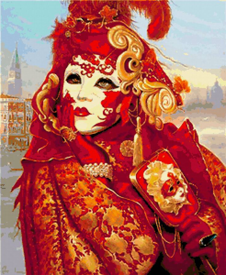 Карнавал в Венеции - карнавал, маски, архитектура, венеция, мир красок, маскарад - предпросмотр