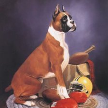 Схема вышивки «боксёр»