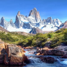 Схема вышивки «горы»