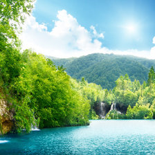 Схема вышивки «горы»