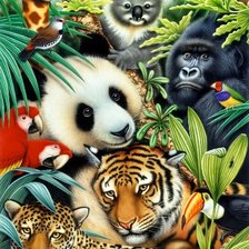 Схема вышивки «животные»