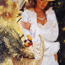 Схема вышивки «женский образ в живописи»