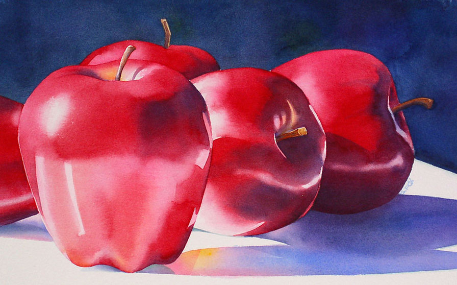 Яблочки. - фрукты, яблоки, натюрморт - оригинал