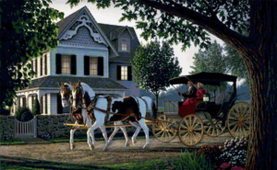 старые добрые времена - живопись - предпросмотр