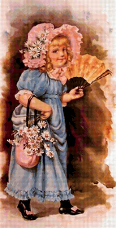 ДЕТИ - детство, веер, шляпа, дети, очаровашка, ромашки - предпросмотр