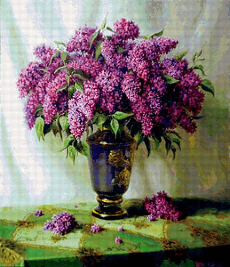 Сирень - ваза, цветы, букет, сирень - предпросмотр