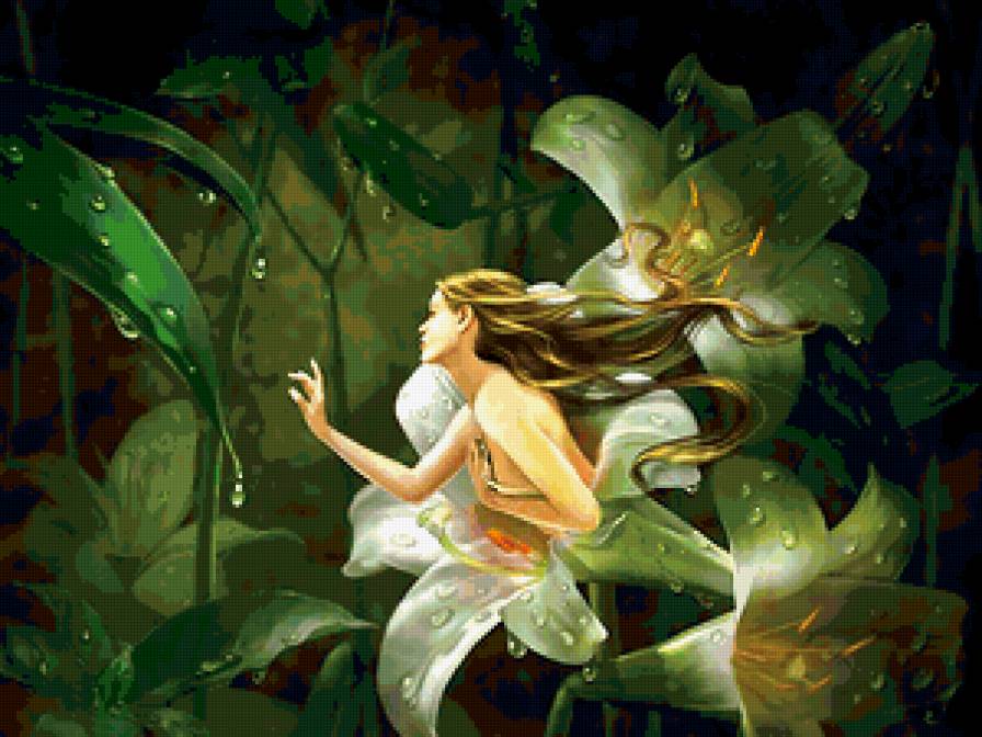 фея в цветке - фэнтези, фея - предпросмотр