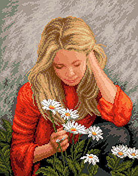 девушка с ромашкой - оригинал