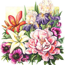 Схема вышивки «букет»