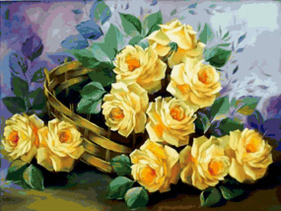 РОЗЫ - цветы, желтые розы, букет - предпросмотр