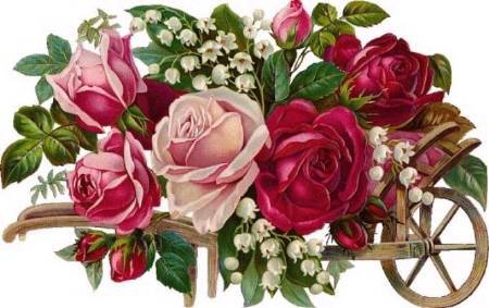 РОЗЫ - цветы, телешка, розы, ландыши, композиция, букет - оригинал