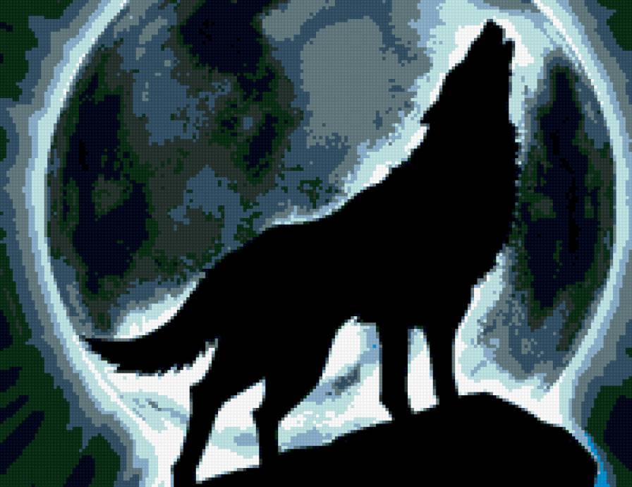 волк прилуне - животные - предпросмотр