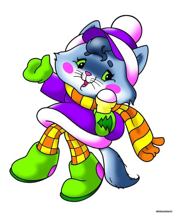 ДЕТЯМ - веселье, зима, сказочные герои, сказка, киска - оригинал