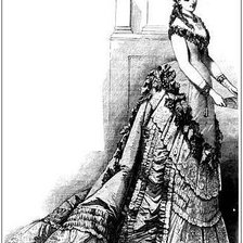 Схема вышивки «Дама»