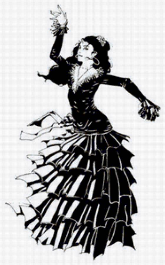 Фламенко - испания, девушка, монохром, танцовщица, фламенко, танец, черно-белое - предпросмотр