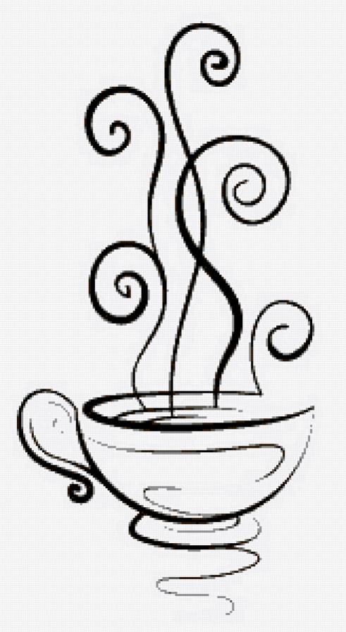 Чашка кофе - черно-белое, для кухни, coffee, монохром, чашка, кофе, на кухню, кухня - предпросмотр