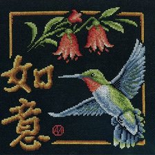 Схема вышивки «фен-шуй колибри»