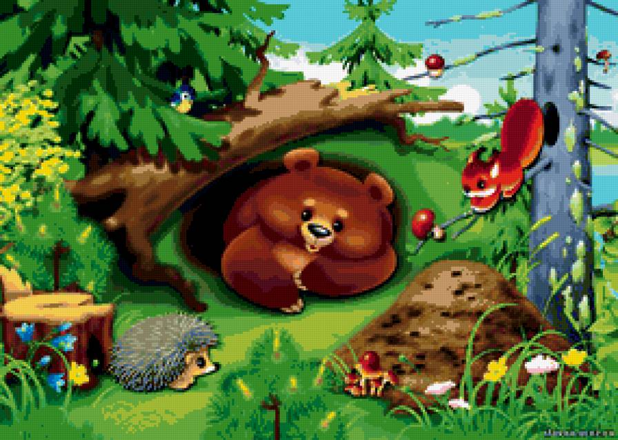 ДЕТЯМ - ежик, сказка, медведь, сказочные герои - предпросмотр