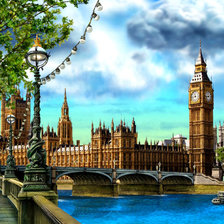 Схема вышивки «Я уеду жить в Лондон!;)»