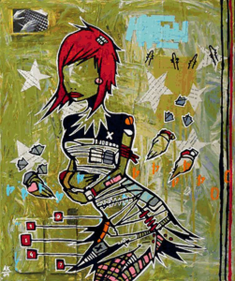 Девушка - арт, художник, аарон кратен, девушка, картина - предпросмотр