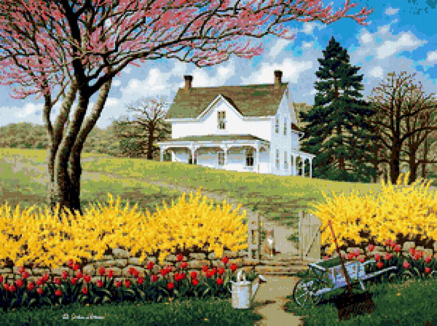 Домик - пейзаж - предпросмотр