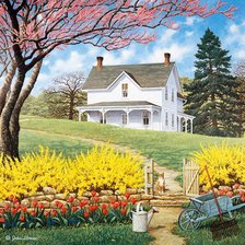 Схема вышивки «Домик»