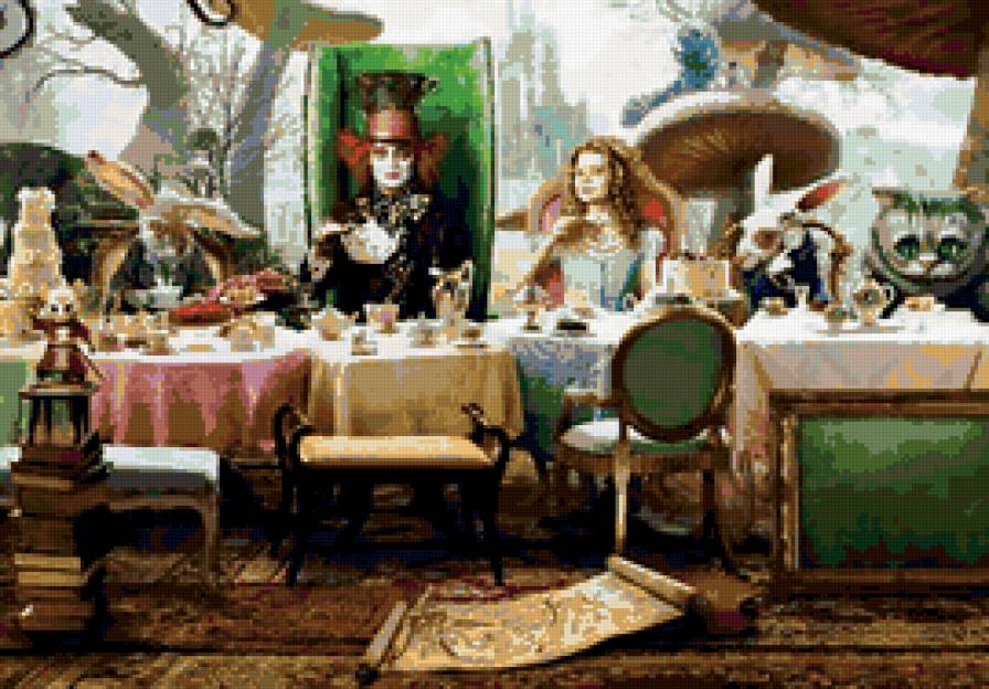 безумное чаепитие - алиса, сказки, иллюстрации - предпросмотр