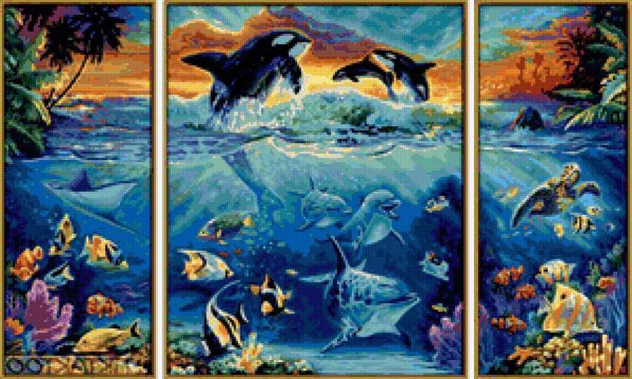 дельфины - море - предпросмотр