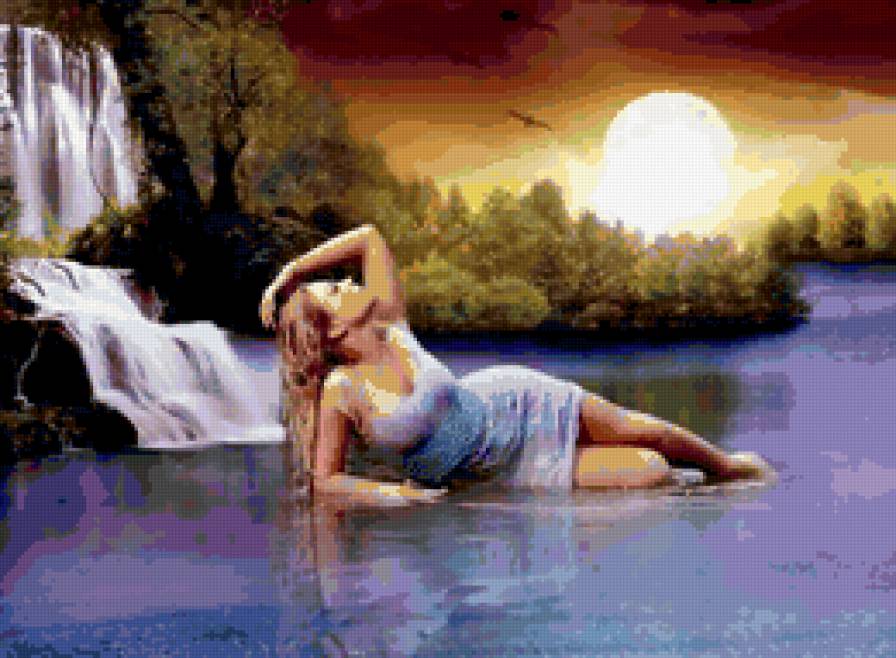 девушка - картина, одиночество, любовь, девушка, красота - предпросмотр