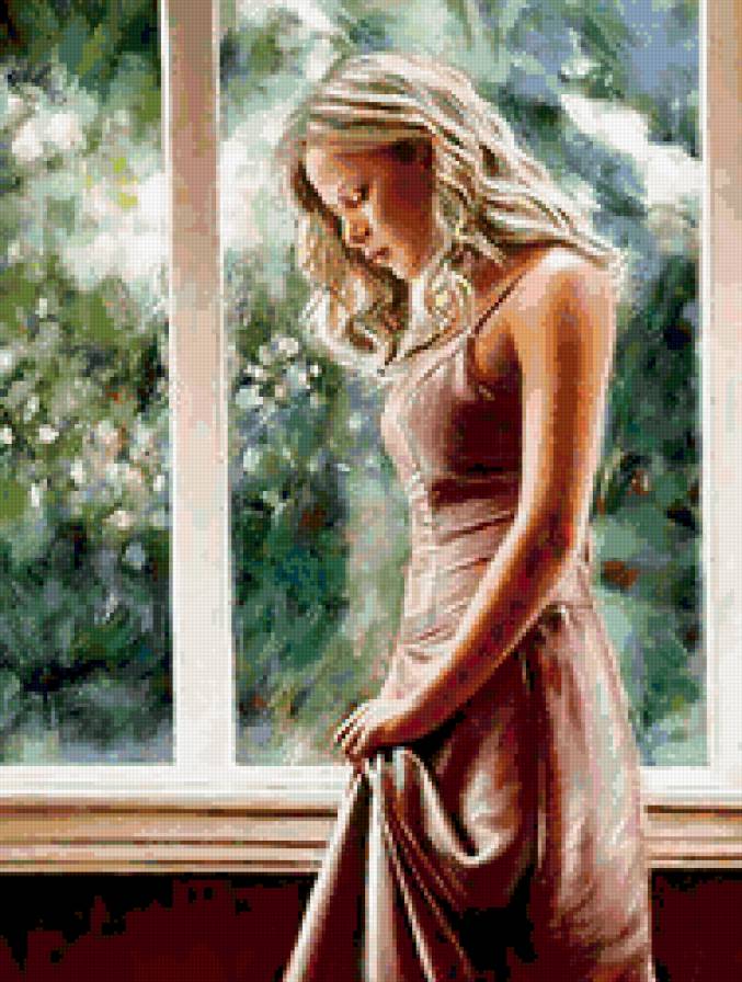 девушка - одиночество, девушка, любовь, красота, картина - предпросмотр