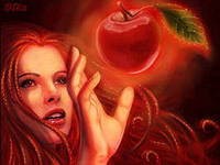 Ева - девушка, ева, яблоко - оригинал