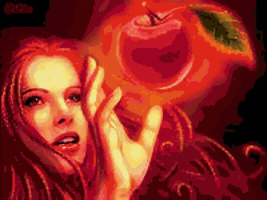 Ева - ева, яблоко, девушка - предпросмотр