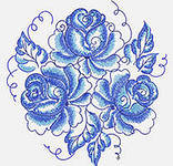 гжель - гжель, цветок - оригинал