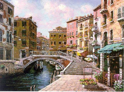 Венецианский мостик. - пейзажи, мостики., венеция, города - оригинал